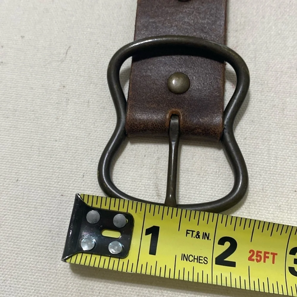 Vintage Black and Brown Leather Belts women M boho festival casual set of 2 Y2K